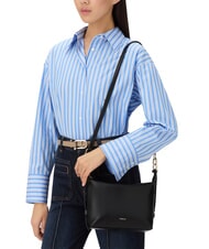 FURLA TONIE Geantă mică din piele cu curea de umăr negru - Genți femei - 5