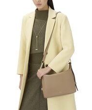 FURLA TONIE Geantă de umăr din piele cu curea de umăr caramel - Genți femei - 5