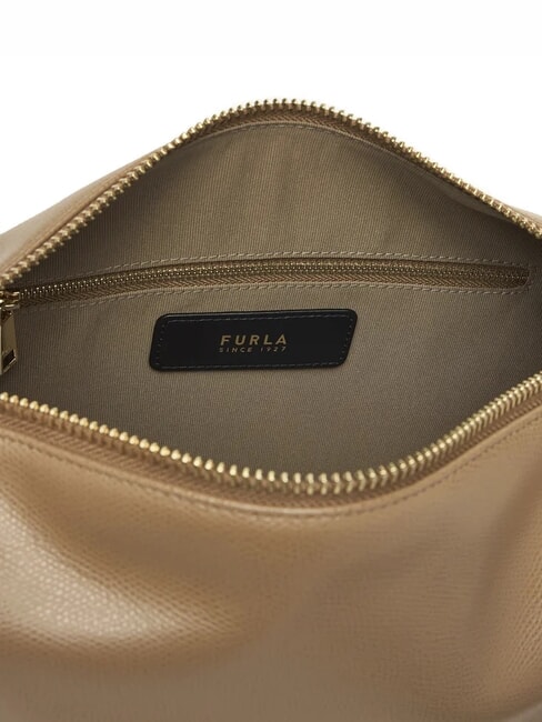 TONIE Geantă de umăr din piele cu curea de umăr caramel - Genți femei