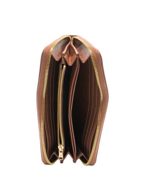 BASIC Portofel din piele cu fermoar maro - Portofele femei