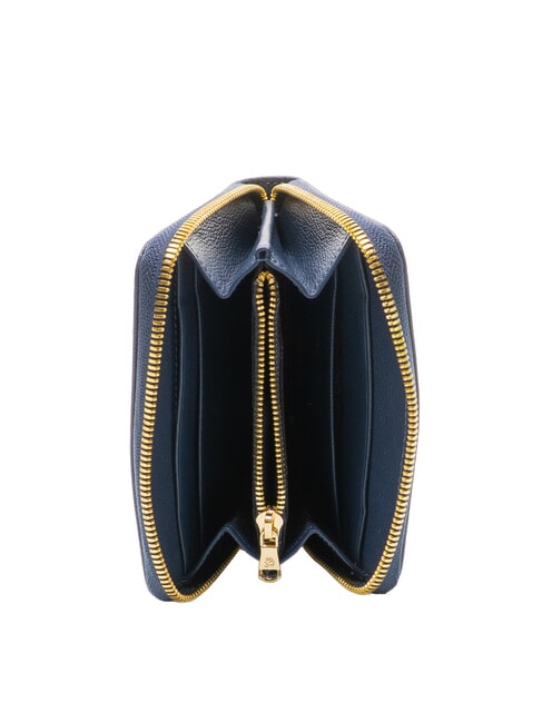 BASIC Portofel mic din piele cu fermoar albastru - Portofele femei