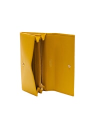 BRACCIALINI BASIC Portofel mare din piele continentală galben - Portofele femei - 2