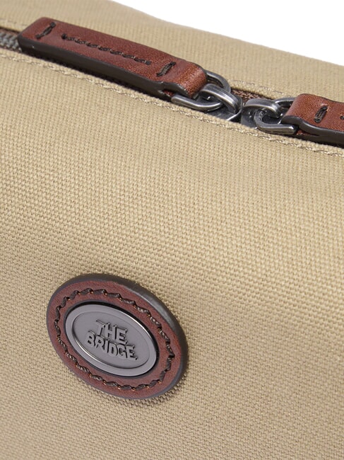 STORY Trusă de frumusețe din piele și pânză maro ruteniu natural/închis - Truse de toaletă