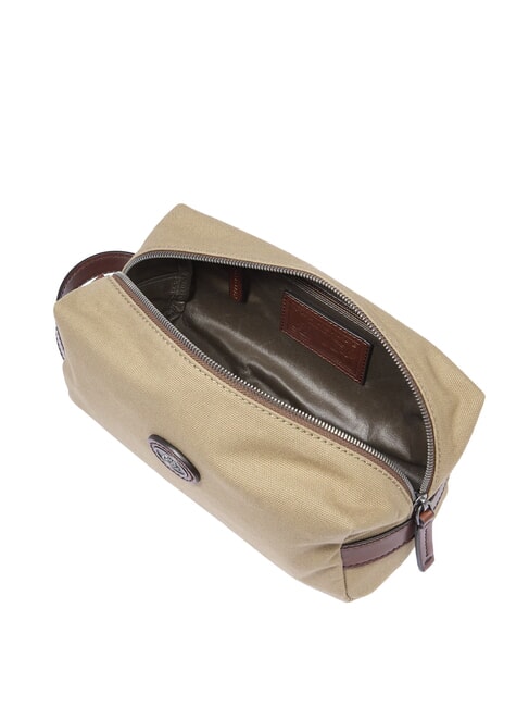 STORY Trusă de frumusețe din piele și pânză maro ruteniu natural/închis - Truse de toaletă