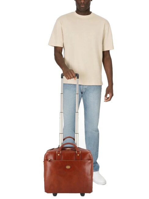 STORY Trolley pilot din piele pentru laptop de 13" BROWN - Troler pilot - Cumpără online!