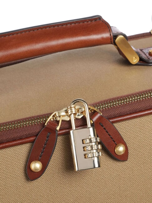 STORY Cărucior pentru bagaje de mână natural / maro abb. aur - Bagaje de mână