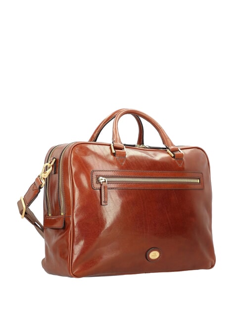 STORY UOMO Servietă din piele pentru laptop de 15" BROWN - Serviete birou