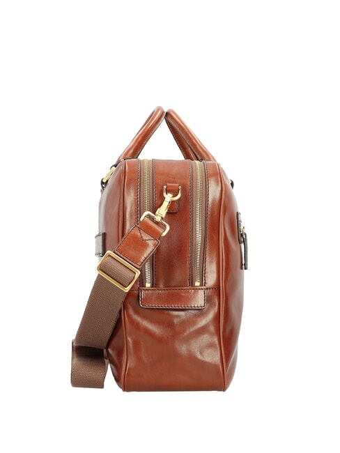 STORY UOMO Servietă din piele pentru laptop de 15" BROWN - Serviete birou