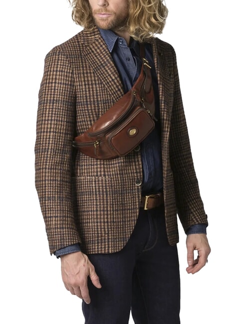 STORY UOMO Borsetă din piele BROWN - Borsete de brâu