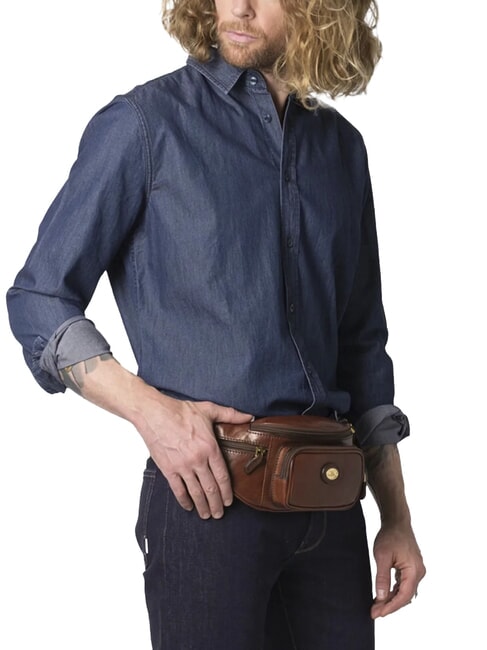 STORY UOMO Borsetă din piele BROWN - Borsete de brâu