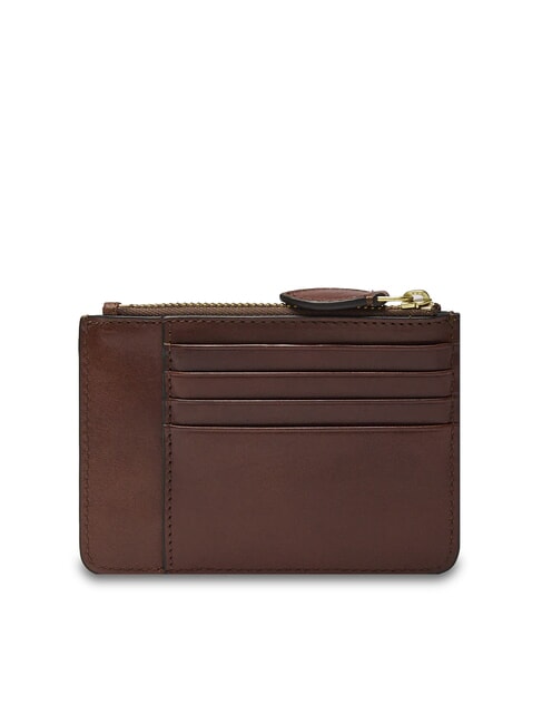 FRIDA Portcard din piele cu portofel pentru monede BROWN - Portofele femei