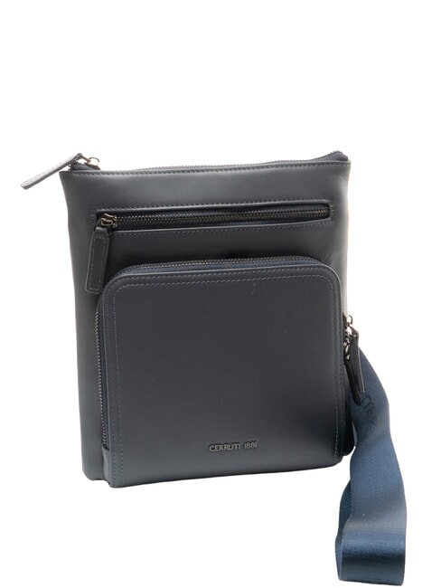 RORY Geantă din piele netedă albastru - Genți de umăr bărbați