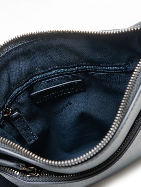 JAKE Geantă plată din piele albastru - Genți de umăr bărbați