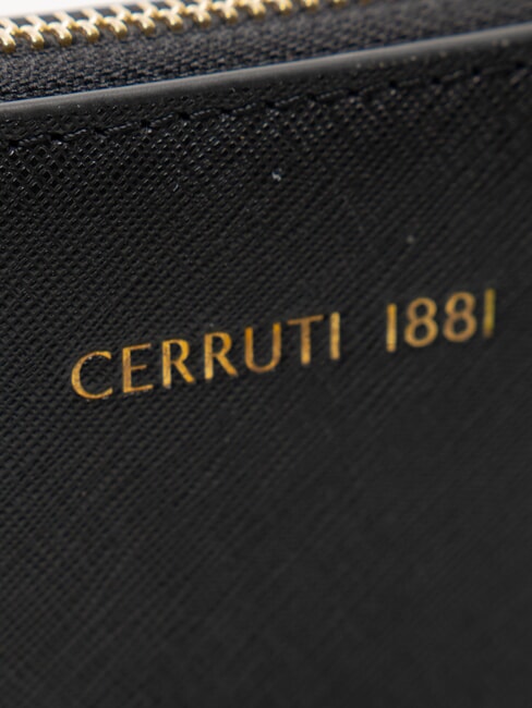 CERRUTIS Geantă tip clutch cu curea de umăr, din piele negru - Genți femei