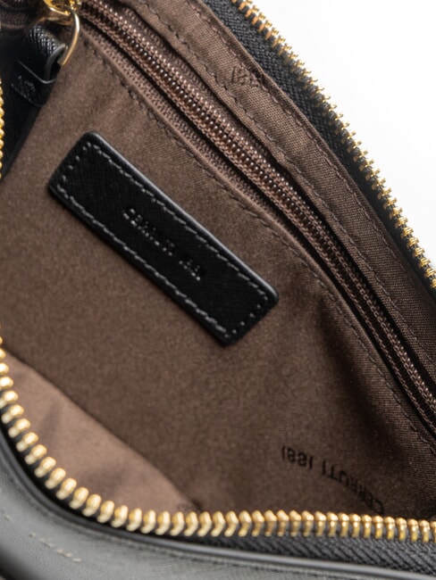 CERRUTIS Geantă tip clutch cu curea de umăr, din piele negru - Genți femei