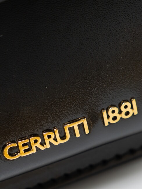 SAMANTHA Geantă de umăr mini, din piele negru - Genți femei