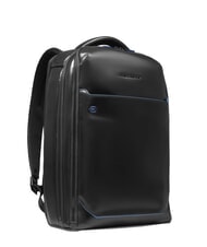 PIQUADRO BLUE SQUARE Rucsac din piele cu verificare rapidă pentru laptop de 15,6" - Rucsacuri pentru laptop