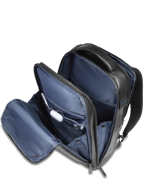 BLUE SQUARE Rucsac din piele cu verificare rapidă pentru laptop de 15,6" negru - Rucsacuri pentru laptop