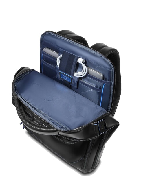 BLUE SQUARE Rucsac din piele cu verificare rapidă pentru laptop de 15,6" negru - Rucsacuri pentru laptop