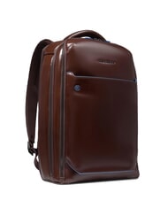 PIQUADRO BLUE SQUARE Rucsac din piele cu verificare rapidă pentru laptop de 15,6" MAHOGANY - Rucsacuri pentru laptop - 2