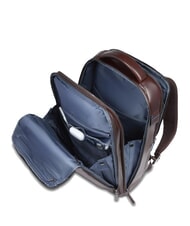 PIQUADRO BLUE SQUARE Rucsac din piele cu verificare rapidă pentru laptop de 15,6" MAHOGANY - Rucsacuri pentru laptop - 5