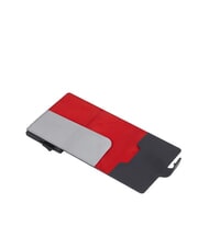 PIQUADRO URBAN Port card de credit din metal și piele Gri - Portofele bărbați - 3