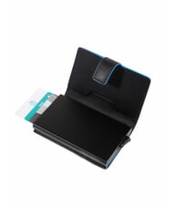 PIQUADRO ATLAS Portcard automat din metal și piele - Portofele bărbați