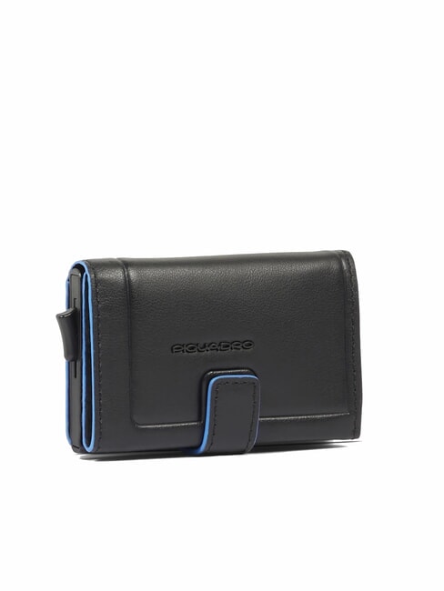 ATLAS Portcard automat din metal și piele negru - Portofele bărbați