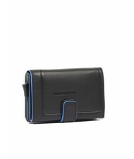 PIQUADRO ATLAS Portcard automat din metal și piele negru - Portofele bărbați - 4