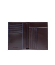 PIQUADRO BLUE SQUARE Portofel vertical din piele MAHOGANY - Portofele bărbați - 2