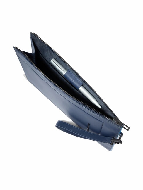 ATLAS Husă din piele pentru iPad, pentru bărbați albastru - Husă pentru tabletă și organizator