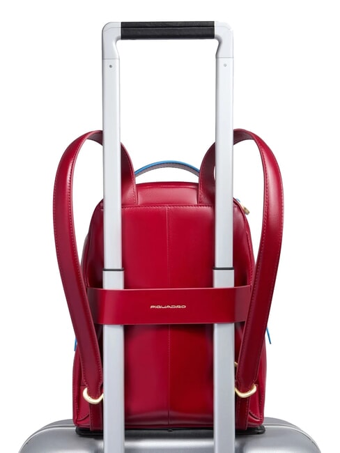 BLUE SQUARE Rucsac din piele RED - Genți femei