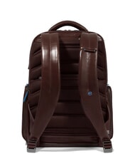 PIQUADRO BLUE SQUARE  Rucsac pentru laptop din piele de 15,6". MAHOGANY - Rucsacuri pentru laptop - 3