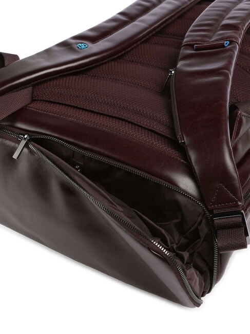 BLUE SQUARE  Rucsac pentru laptop din piele de 15,6". MAHOGANY - Rucsacuri pentru laptop