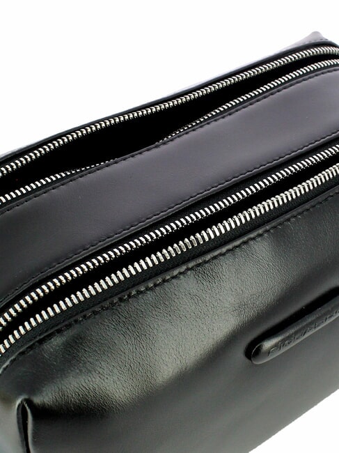 BLUE SQUARE  Husa de frumusete din piele negru - Truse de toaletă