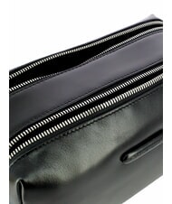 PIQUADRO BLUE SQUARE  Husa de frumusete din piele negru - Truse de toaletă - 4