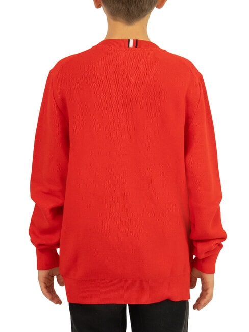 TH KIDS Pulover din bumbac cu guler rotund pentru copii purpuriu intens - Pulovere pentru copii