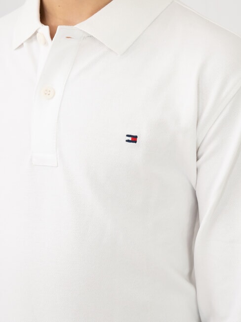 TH KIDS Tricou polo cu mânecă lungă pentru copii PVH Alb Clasic - Tricou copil