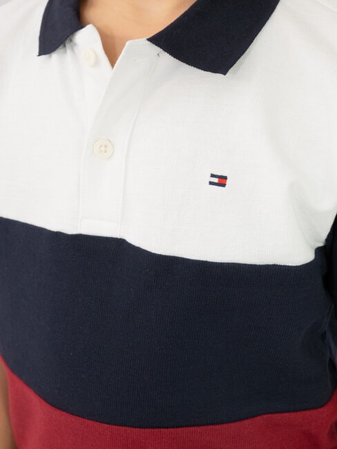 TH KIDS Tricou polo cu m&acirc;necă scurtă pentru copii roșu / alb / albastru - Tricou copil