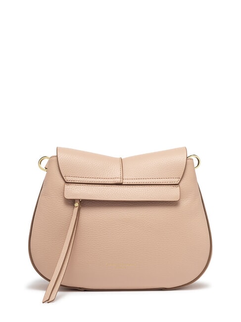 HELENA ROUND Geantă din piele cu curea dublă de umăr sare roz - Genți femei
