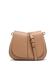 GIANNI CHIARINI HELENA ROUND Geantă din piele cu curea dublă de umăr lut - Genți femei - 2