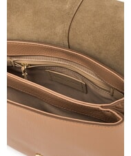 GIANNI CHIARINI HELENA ROUND Geantă din piele cu curea dublă de umăr lut - Genți femei - 5