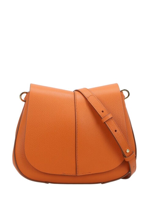 HELENA ROUND Geantă din piele cu curea dublă de umăr condiment - Genți femei