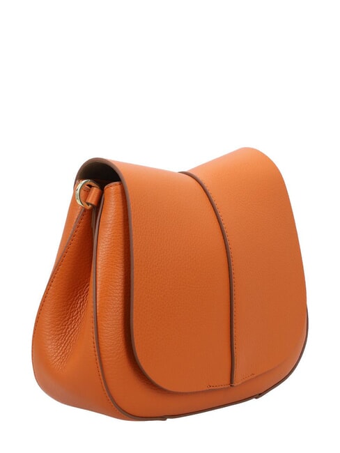 HELENA ROUND Geantă din piele cu curea dublă de umăr condiment - Genți femei
