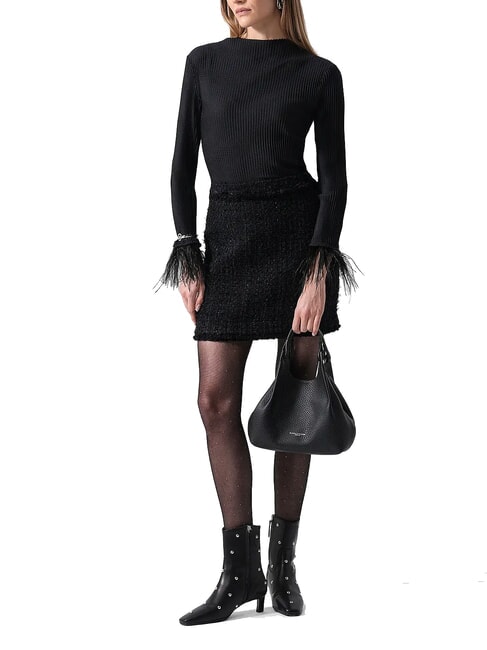 DUA Geanta de umar, din piele negru - Genți femei