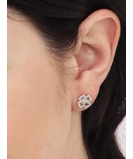 AMEN AMORE Cercei cu trifoi cu patru foi și zirconiu - Cercei