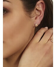 AMEN ICY DIAMONDS Cercei cu lobi pătrați și zirconiu - Cercei
