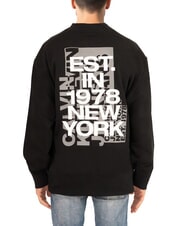 CALVIN KLEIN CK JEANS Hanorac cu guler rotund, imprimeu maxi și croială lejeră ck negru - hanorace - 2