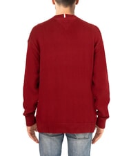 TOMMY HILFIGER TH Pulover cu guler rotund din bumbac și logo - Pulovere pentru bărbați