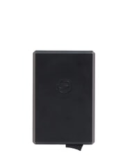 PIQUADRO BLACK SQUARE Portcard din piele și aluminiu negru - Portofele bărbați - 2